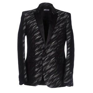Just Cavalli Black and White Textured Blazer